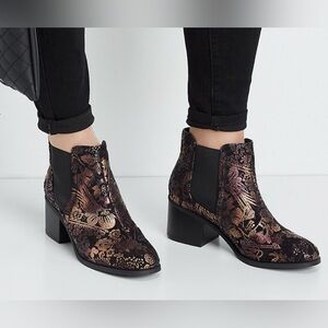 Maurices Chelsea Brocade Ankle Booties